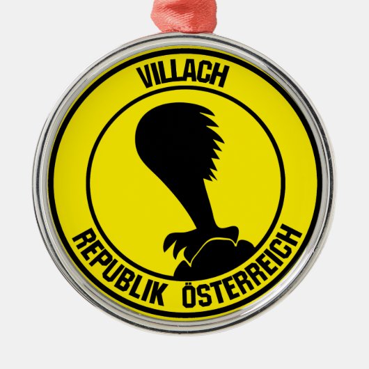 Villach Round Emblem Metalen Ornament (Voorkant)