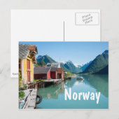Village and a fjord in Norway text briefkaart (Voorkant / Achterkant)