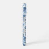 Village Blue Toile iPhone 16 Hoesje (Rechterkant)
