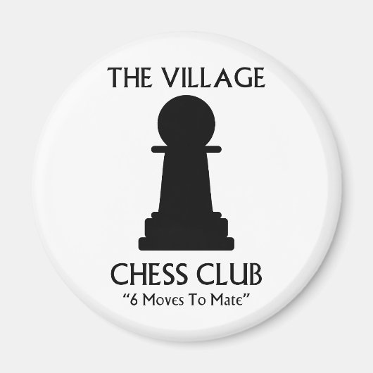 Village Chess Club Magneet (Voorkant)
