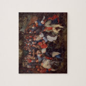 Village Dance (olie op het paneel) Legpuzzel (Verticaal)