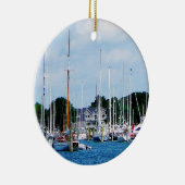 Village Dock in Wickford, RI Keramisch Ornament (Rechts)