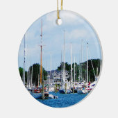 Village Dock in Wickford, RI Keramisch Ornament (Links)