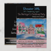 Village Get Together Kerstfeest Kaart (Voorkant / Achterkant)