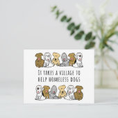 Village Help Dakloze Hond Redding Briefkaart (Staand voorkant)