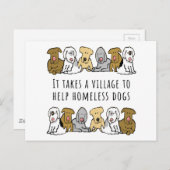 Village Help Dakloze Hond Redding Briefkaart (Voorkant / Achterkant)