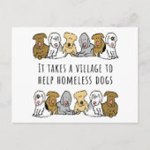 Village Help Dakloze Hond Redding Briefkaart (Voorkant)