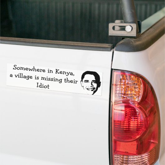 Village Idiot Bumpersticker (Op Truck)