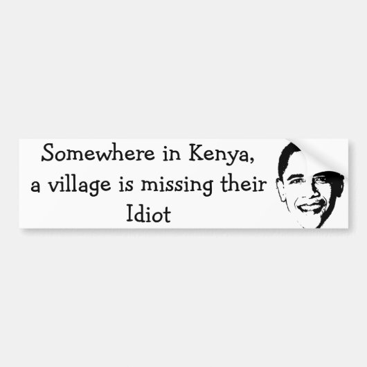 Village Idiot Bumpersticker (Voorkant)