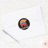 Village Idiot - Trump - Ronde Sticker (Envelop)