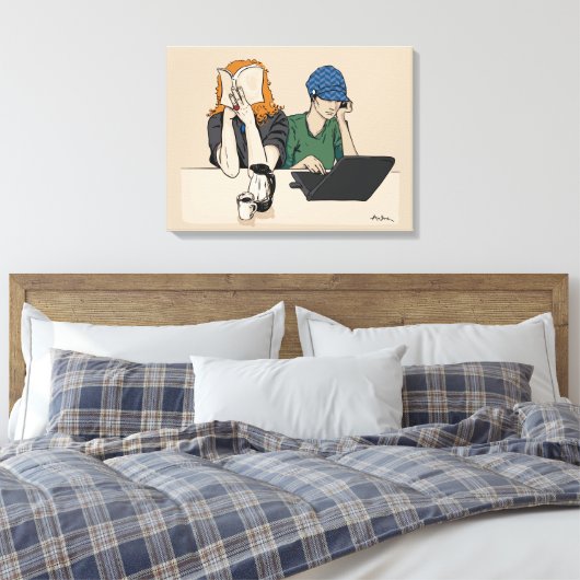 Village Inn Canvas Afdruk (Insitu (Slaapkamer))