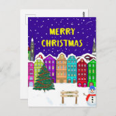 Village Jigzaag Puzzle Briefkaart (Voorkant / Achterkant)