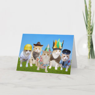 Village Katten Funny Birthday Card Kaart