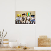 Village Katten Poster (Keuken)