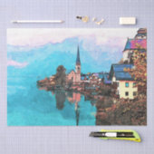 Village Landscape 3 Wall Art-ontkoppeling Tissuepapier (Craft)