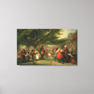 Village Merrymaking Canvas Afdruk