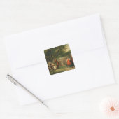 Village Merrymaking Vierkante Sticker (Envelop)