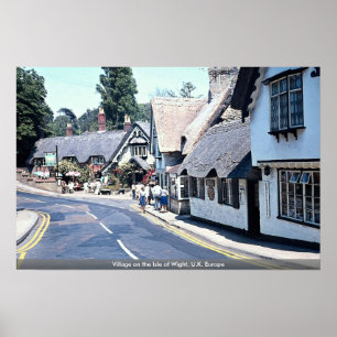 Village on the Isle of Wight, U.K. Europe Poster