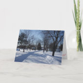 “Village Path” kerstkaart Kaart (Voorkant)