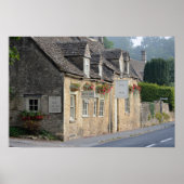 Village pub in the Cotswolds poster print (Voorkant)