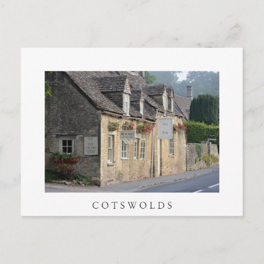 Village pub in the Cotswolds white briefkaart (Voorkant)