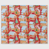 Village (red.) cadeaupapier (Vlak)