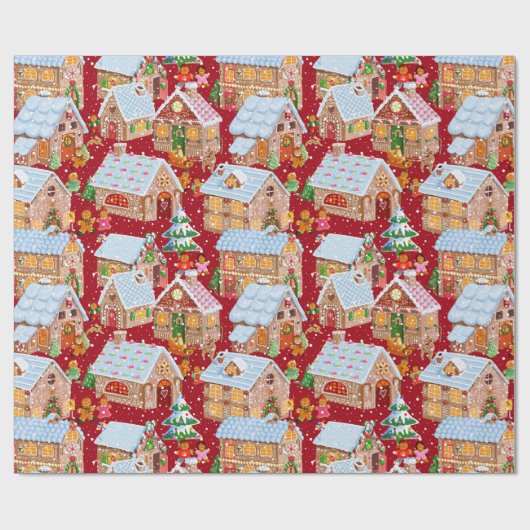 Village (red.) cadeaupapier (Vlak)