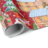 Village (red.) cadeaupapier (Rol Hoek)