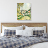 Village Road, 1879-82 (olie op canvas) Canvas Afdruk (Insitu (Slaapkamer))