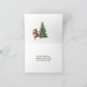 Village Scene Holiday Card Merry kerry Feestdagen Kaart (Binnen)