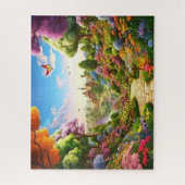 Village spring illustratie legpuzzel (Verticaal)