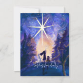 Village Starry Night Wishes for Baby Activity Card Kaart (Voorkant)