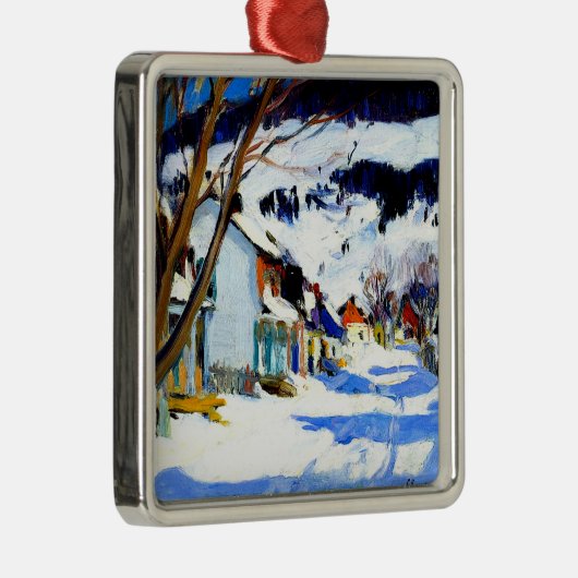 Village Street, Bair-Saint Paul Metalen Ornament (Rechts)