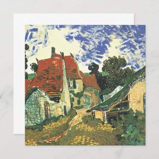 Village Street in Auvers, door Vincent van Gogh (Voorkant / Achterkant)