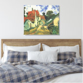 Village Street in Auvers, door Vincent van Gogh Canvas Afdruk (Insitu (Slaapkamer))