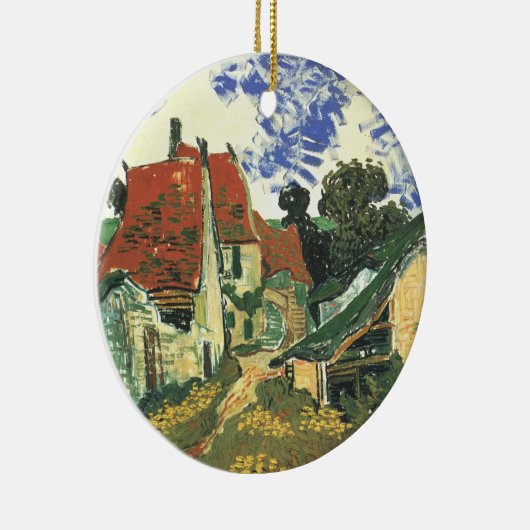 Village Street in Auvers, door Vincent van Gogh Keramisch Ornament (Rechts)