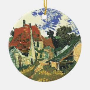 Village Street in Auvers, door Vincent van Gogh Keramisch Ornament