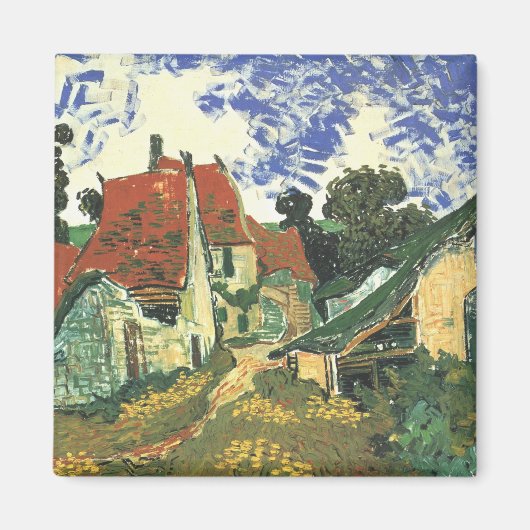 Village Street in Auvers, door Vincent van Gogh Magneet (Voorkant)