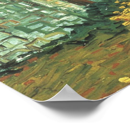 Village Street in Auvers, door Vincent van Gogh Poster (Hoek)