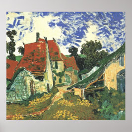 Village Street in Auvers, door Vincent van Gogh Poster
