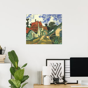 Village Street in Auvers, door Vincent van Gogh Poster