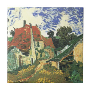 Village Street in Auvers, door Vincent van Gogh Tegeltje