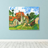 Village Street in Auvers, Vincent van Gogh Canvas Afdruk (Insitu (Houten vloer))