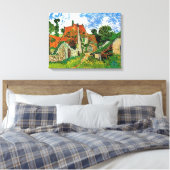 Village Street in Auvers, Vincent van Gogh Canvas Afdruk (Insitu (Slaapkamer))