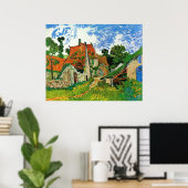 Village Street in Auvers Vincent Van Gogh Poster (Thuiskantoor)