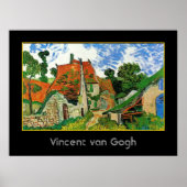 Village Street in Auvers, Vincent van Gogh Poster (Voorkant)