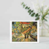 Village Street Steps Two Figures Van Gogh Fine Art Briefkaart (Staand voorkant)