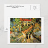 Village Street Steps Two Figures Van Gogh Fine Art Briefkaart (Voorkant / Achterkant)