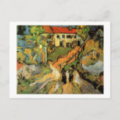 Village Street Steps Two Figures Van Gogh Fine Art Briefkaart (Voorkant)