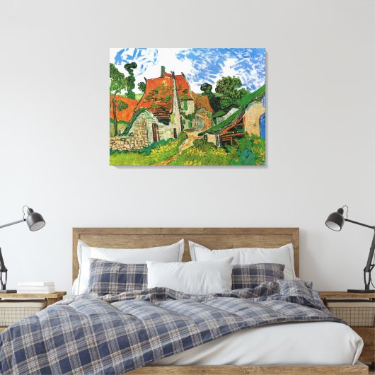 Village Street, van Vincent van Gogh Canvas Afdruk (Insitu (Slaapkamer))